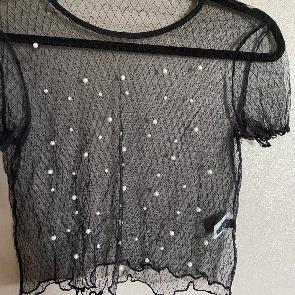 pearl sheer shirt